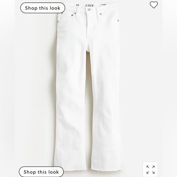 J. Crew Petite 9" demi-boot crop jean in white wash - Picture 1 of 5
